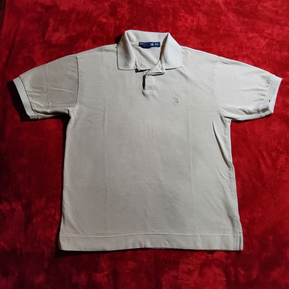Nautica Classic Fit Short Sleeve Polo Shirt Solid 100% Cotton Men's Med *SPOT*